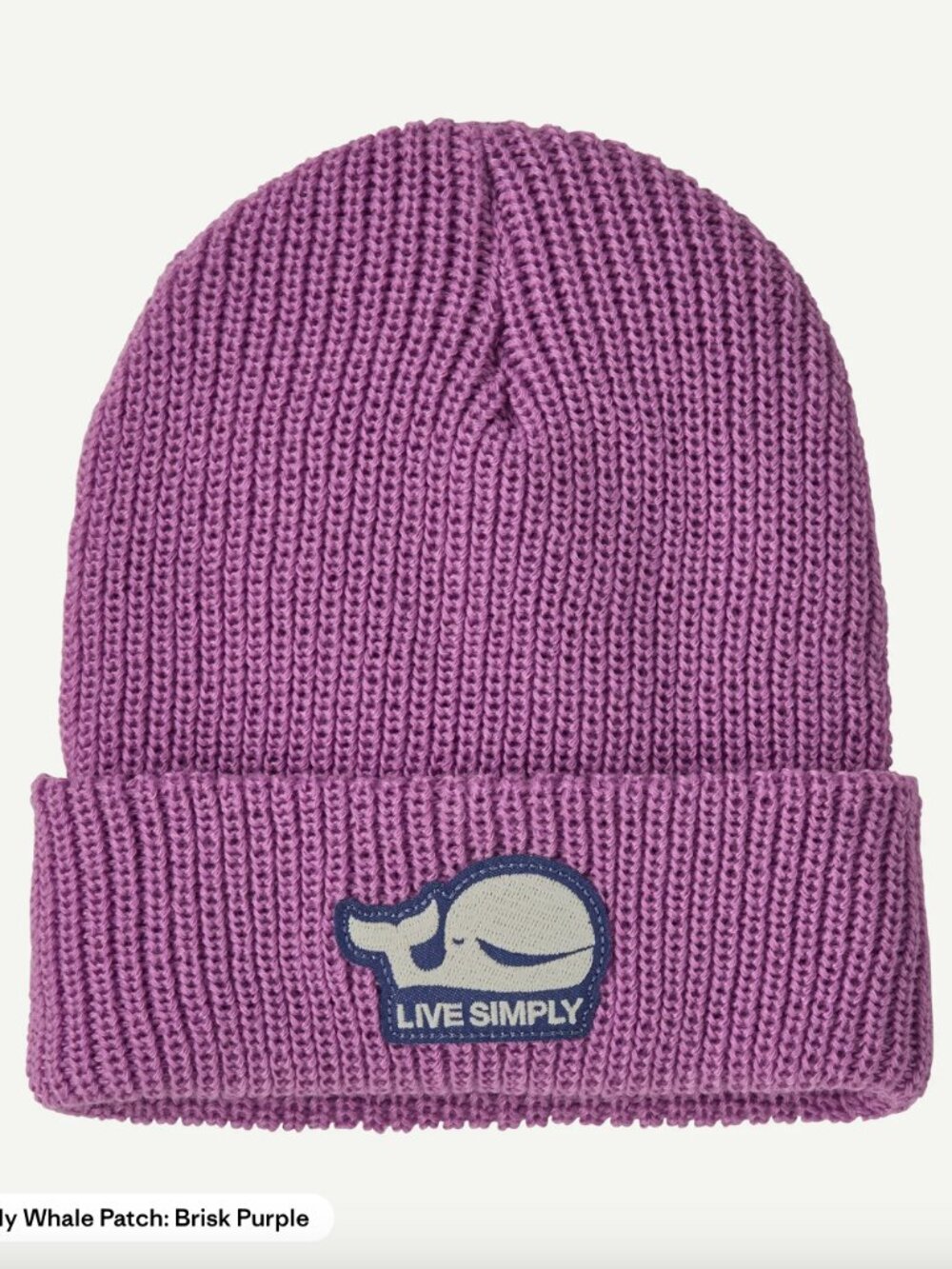 Patagonia Baby Logo Whale Patch Beanie - Brisk Purple